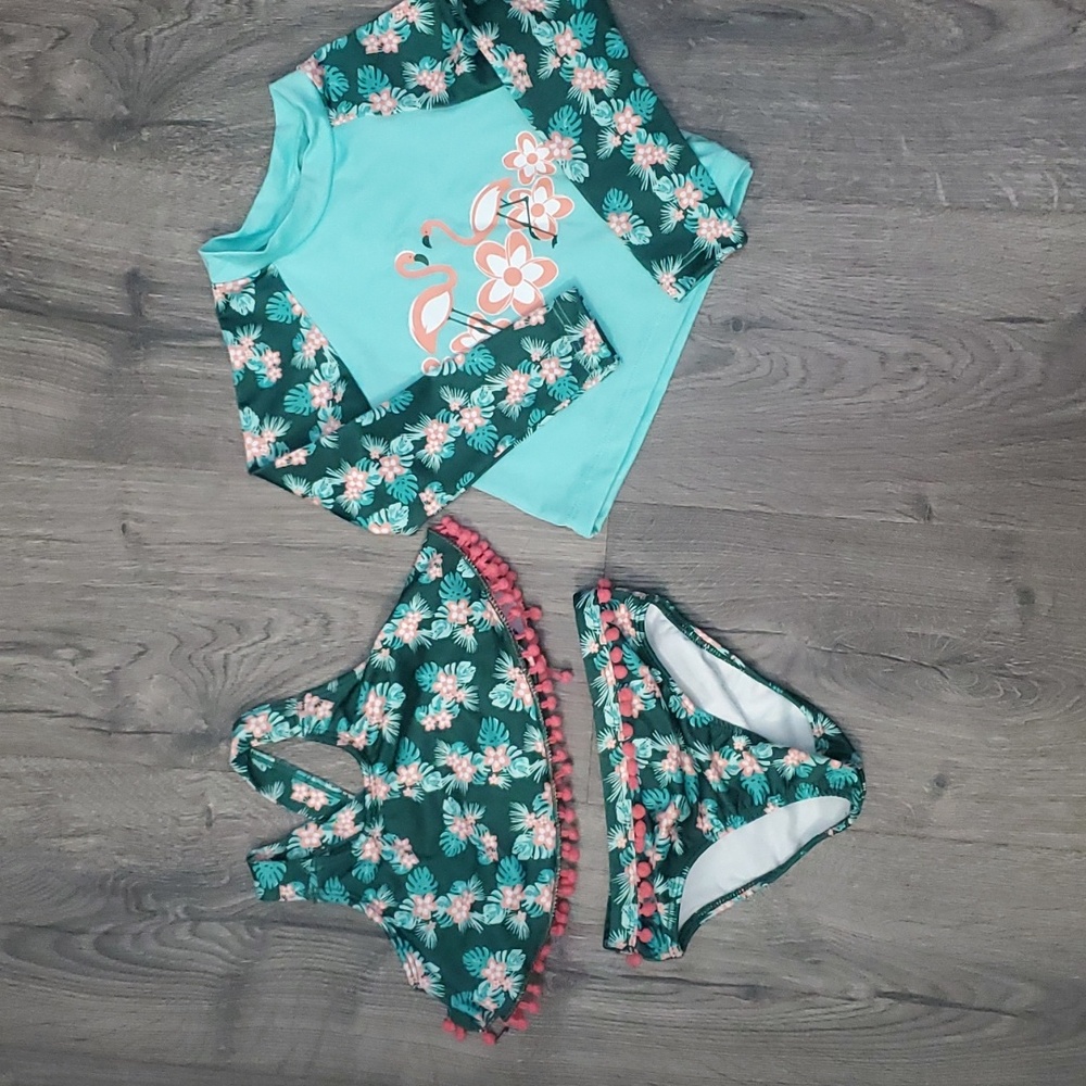 3t bathing suit with rash guard